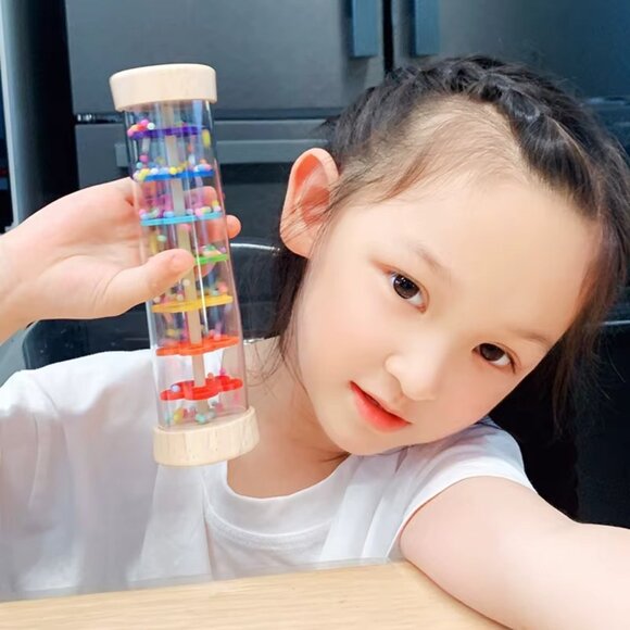 Children Early Education Hand eye-Coordination Wooden Rattle Toy(1 Set) - Picture 12 of 12